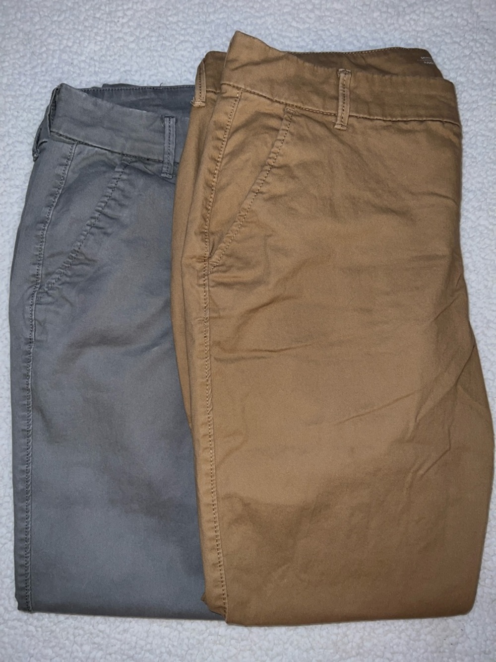 Old Navy skinny Chino Pants 2 pairs - Gray & Brown 12P